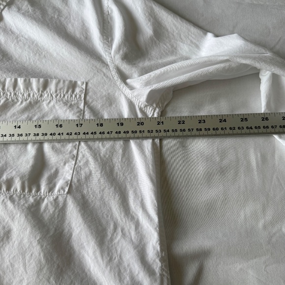 Lola River Women's Long Sleeve Button Up Semi-Sheer Layering Blouse White Size S - Picture 9 of 13